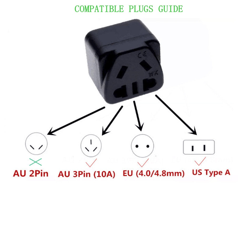 Square Three Plug Power Conversion Adapter Square Three Plug Power Conversion Adapter